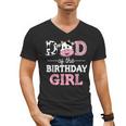 Dad Of The Birthday Girl Shirt Farm Cow Daddy Papa 1st Men's V-Neck T-Shirt