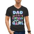 Dad Of The Birthday Mermaid Girl Family Matching Party Men's V-Neck T-Shirt