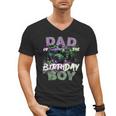 Dad Of The Birthday Monster Truck Family Matching Party Men's V-Neck T-Shirt