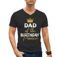 Dad Of The Birthday Prince Boy Bday Party Idea For Him Men's V-Neck T-Shirt