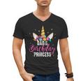 Dad Of The Birthday Princess Father Unicorn Birthday Men's V-Neck T-Shirt Dad Of The Birthday Princess Father Unicorn Birthday Men's V-Neck T-Shirt