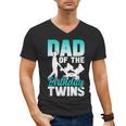 Dad Of The Birthday Twins Celebrate Cute Twin Father Daddy Men's V-Neck T-Shirt Dad Of The Birthday Twins Celebrate Cute Twin Father Daddy Men's V-Neck T-Shirt