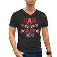 Dad Of The Birthday Twins Ladybug Birthday Family Matching Men's V-Neck T-Shirt