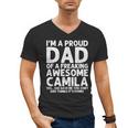 Dad Of CAMILA Father's Day Personalized Name Joke Men's V-Neck T-Shirt