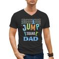 Dad Daddy Jump Squad Birthday Boy Trampoline Jumper Bday Men's V-Neck T-Shirt