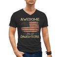Dad From Daughter Awesome Like My Daughters Men's V-Neck T-Shirt