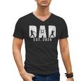 Dad Est 2026 Baseball Dad To Be New Baby Daddy Father's Day Men's V-Neck T-Shirt
