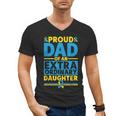 Dad Of An Extraordinary Daughter Down Syndrome Awareness Day Men's V-Neck T-Shirt