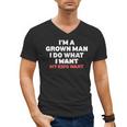 Dad Father I'm A Grown Man I Do What My Kids Want Men's V-Neck T-Shirt
