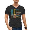 Dad Fathers Day Christian Jesus He Is Smart Brave Men's V-Neck T-Shirt