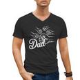 Dad Of Four Toddler Kids Fathers Day Fist Bump Family Men's V-Neck T-Shirt