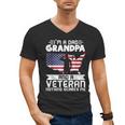 Dad Grandpa Veteran Nothing Scares Patriotic Veterans Day Men's V-Neck T-Shirt