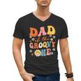Dad Of The Groovy One 1st Birthday Pregnancy Announcement Men's V-Neck T-Shirt Dad Of The Groovy One 1st Birthday Pregnancy Announcement Men's V-Neck T-Shirt