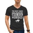 Dad Of Horse Lover Equestrian Horseback Rider Men's V-Neck T-Shirt