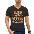 Dad Little Cutie Baby Shower Orange 1st Birthday Party Men's V-Neck T-Shirt