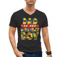 Dad And Mom Birthday Boy Building Bricks Family Party Decor Men's V-Neck T-Shirt