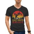 Dad Pays Mom Prays Dirt Bike Retro Motocross Boys Kids Men's V-Neck T-Shirt