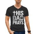 This Dad Pray Religious Vintage Father's Day Christian Daddy Men's V-Neck T-Shirt