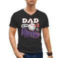 Dad Rookie Of Year 1st Birthday Baseball Theme Matching Men's V-Neck T-Shirt