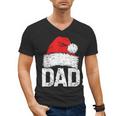 Dad Santa Christmas Family Matching Pajamas Papa Xmas Father Short Sleeve Men's V-Neck T-Shirt