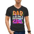 Dad Under Sea Birthday Party Girls Ocean Sea Animals Themed Men's V-Neck T-Shirt Dad Under Sea Birthday Party Girls Ocean Sea Animals Themed Men's V-Neck T-Shirt