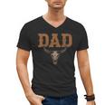 Dad Skull Fathers Day Shirt Western Rodeo Family Matching Men's V-Neck T-Shirt