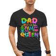 Dad Of The Slime Queen Birthday Family Matching Party Men's V-Neck T-Shirt