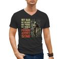 My Dad Is A Soldier Hero Proud Army Son US Military Men's V-Neck T-Shirt