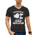 Dad Squared Fathers Day Dad Of Two Cool Daddy Of 2 Men's V-Neck T-Shirt