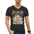 Dad Of The Two Wild Animal Safari 2Nd Birthday Party Men's V-Neck T-Shirt Dad Of The Two Wild Animal Safari 2Nd Birthday Party Men's V-Neck T-Shirt