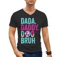 Dada Daddy Dad Bruh Baseball Drip Ice Cream Dad Bruh Men's V-Neck T-Shirt