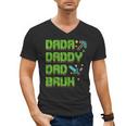 Dada Daddy Dad Bruh Father's Day Game Pixel Men's V-Neck T-Shirt