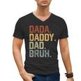 Dada Daddy Dad Bruh Retro Vintage Fathers Day Vintage Men's V-Neck T-Shirt