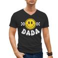 Dada One Happy Dude Birthday Theme 1st Family Matching Mom Men's V-Neck T-Shirt