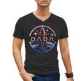 Dada Space Astronaut Rocket Birthday Party Men's V-Neck T-Shirt