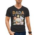 Dada Of The Wild One 1St Birthday Safari Jungle Animals Men's V-Neck T-Shirt Dada Of The Wild One 1St Birthday Safari Jungle Animals Men's V-Neck T-Shirt