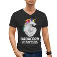 Dadacorn Muscle Dad Unicorn Fathers Day Men's V-Neck T-Shirt Dadacorn Muscle Dad Unicorn Fathers Day Men's V-Neck T-Shirt