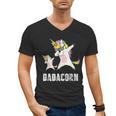 Dadacorn Shirt Unicorn Dad And Baby Best Father Men's V-Neck T-Shirt