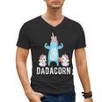 Dadacorn Unicorn Lover Tee For Papa Dad And Kid Men's V-Neck T-Shirt