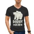 Daddy Bear And Cub Polar Bear Men's V-Neck T-Shirt