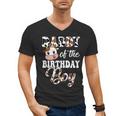 Daddy Of The Birthday Boy Cow Farm 1St Birthday Boy Men's V-Neck T-Shirt