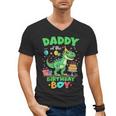 Daddy Of The Birthday BoyRex Dinosaur Family Party Men's V-Neck T-Shirt