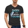 Daddy Of The Birthday Dolphin Family Matching Party Squad Men's V-Neck T-Shirt