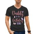 Daddy Of The Birthday Girl Butterfly Party Matching Family Men's V-Neck T-Shirt