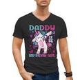 Daddy Of The Birthday Girl Dabbing Unicorn Dad Daddy Small Men's V-Neck T-Shirt