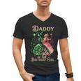 Daddy Of The Birthday Girl Pink And Green Family Matching Men's V-Neck T-Shirt