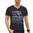 Daddy Of The Birthday Mermaid Matching Family Party Father's Men's V-Neck T-Shirt