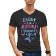 Daddy Of The Birthday Mermaid Party Matching Family Dad Men's V-Neck T-Shirt