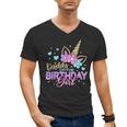 Daddy Of The Birthday Princess Girl Dad Unicorn Bday Party Men's V-Neck T-Shirt