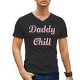 Daddy Chill Pink Distressed Men's V-Neck T-Shirt